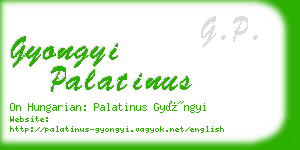 gyongyi palatinus business card